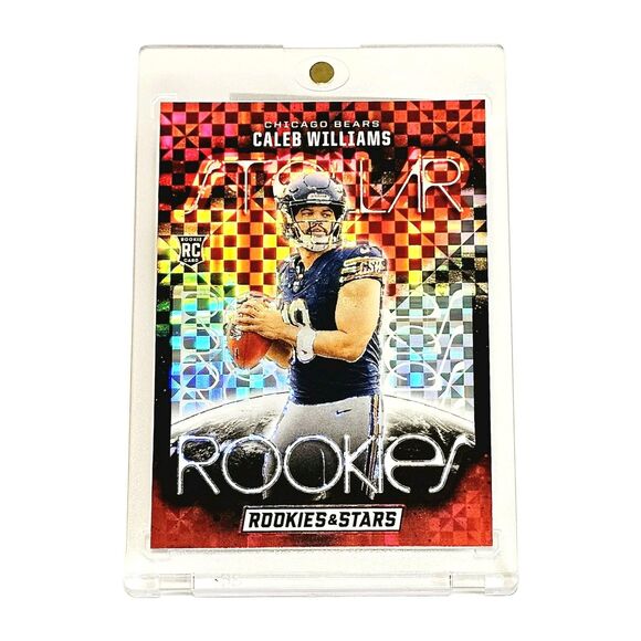 CALEB WILLIAMS RC RED PLAID PRIZM ROOKIES & STARS PANINI #SR-CWS 2024 BEARS NM/M - Picture 3 of 3